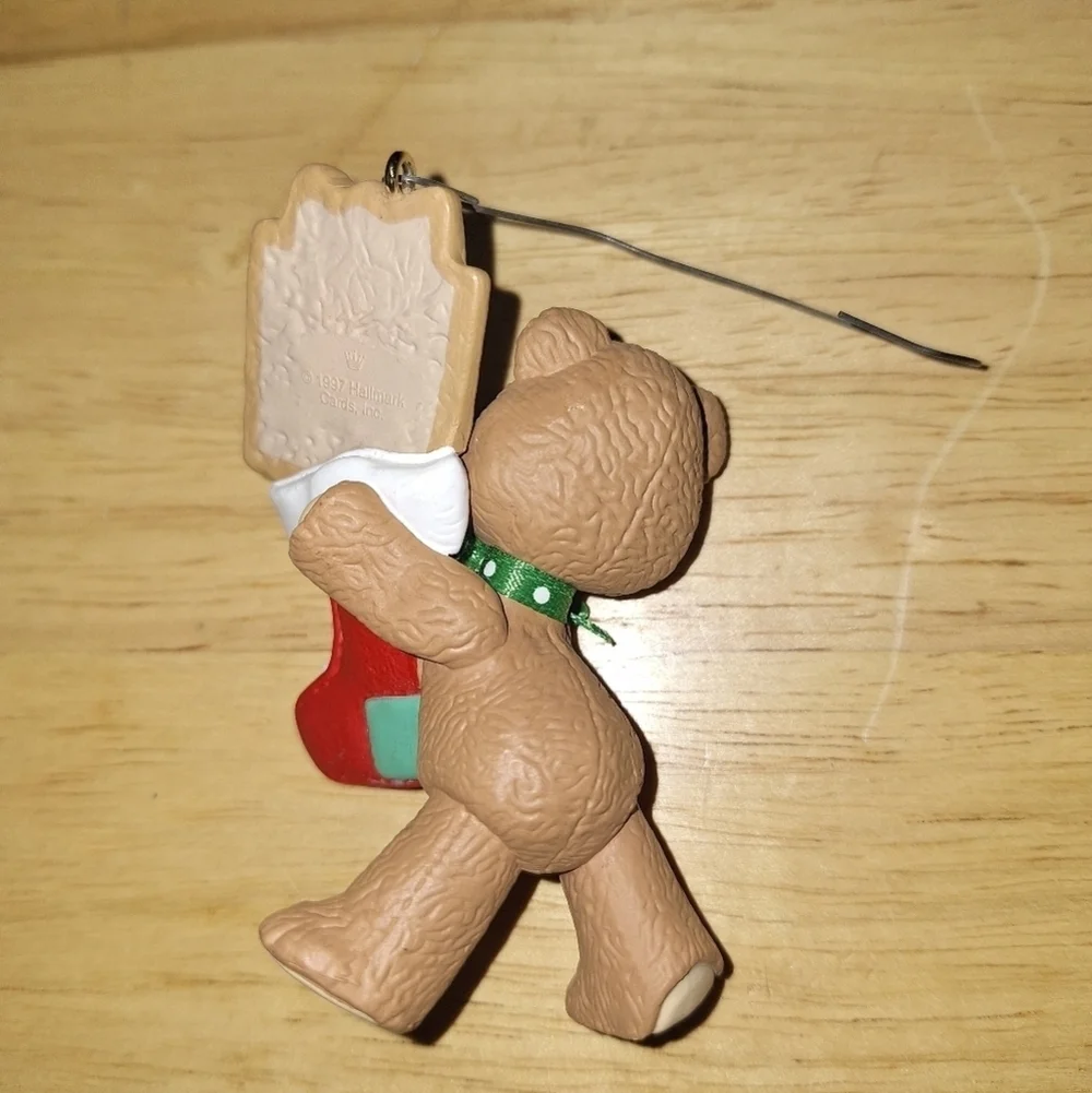 A Hallmark Keepsake Ornament Teddy Bear My 5th Christmas.  Pre-loved great shape